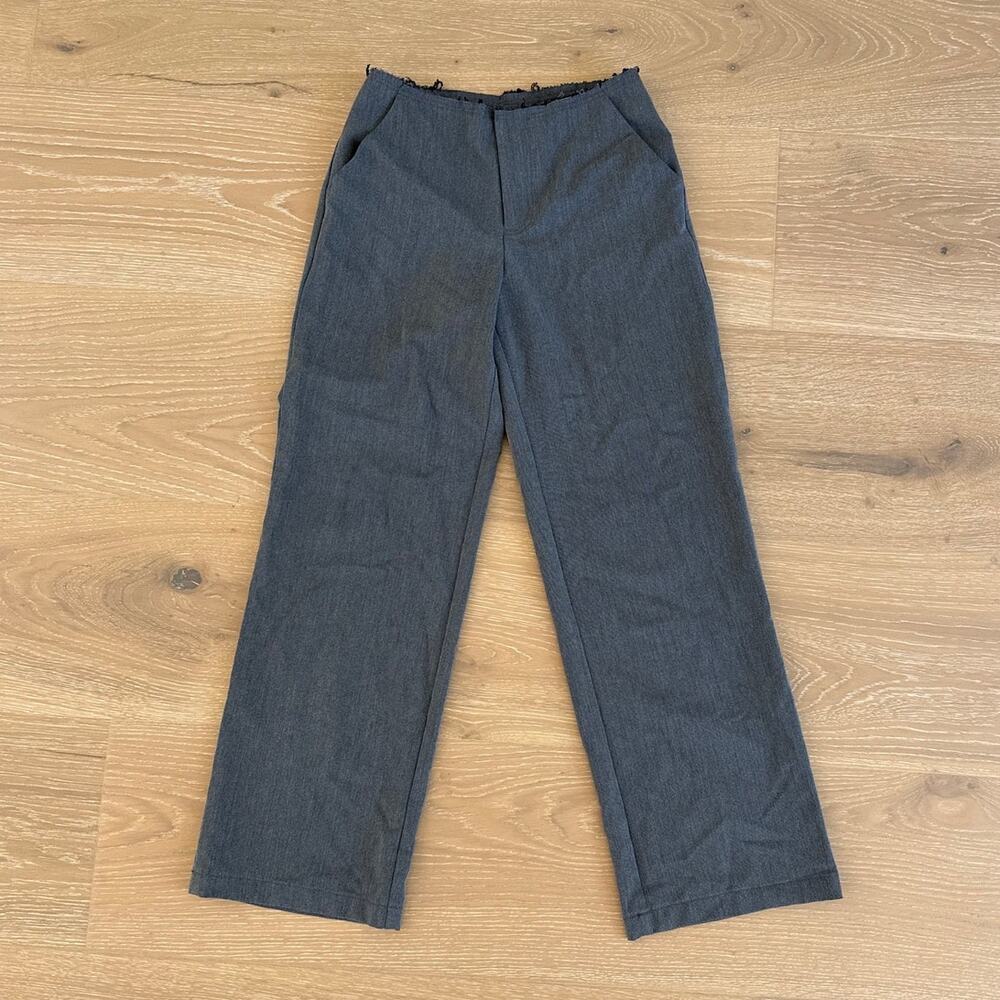 White Fox Pants Raw Waist Size XS Gray